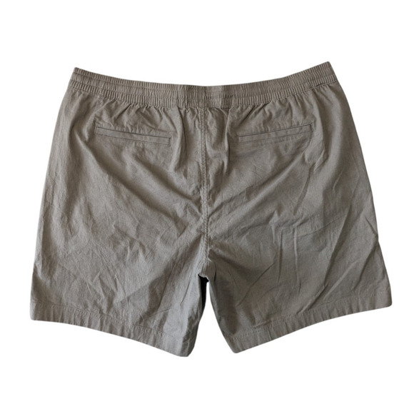 Abercrombie & Fitch Brown Relaxed Linen Blend Pull On Shorts New Size XXL Mens - Picture 2 of 5